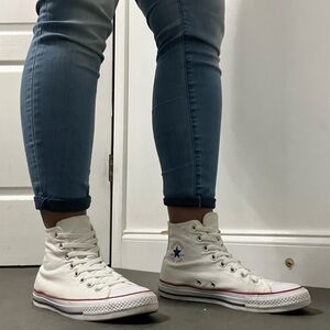 Converse White High-Top Sneakers